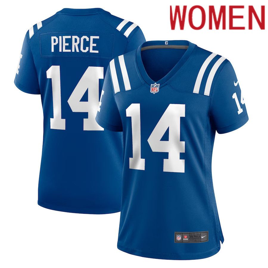 Women Indianapolis Colts 14 Alec Pierce Nike Royal Player Game NFL Jersey